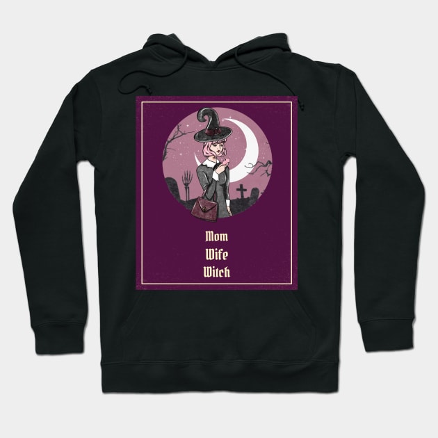 Mon Wife Witch | Halloween 2023 Mom Gift Hoodie by Soulfully Sassy